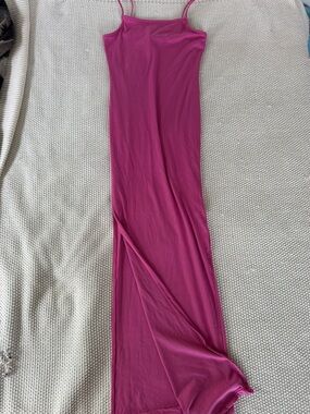 Pink Spaghetti Strap Maxi Dress